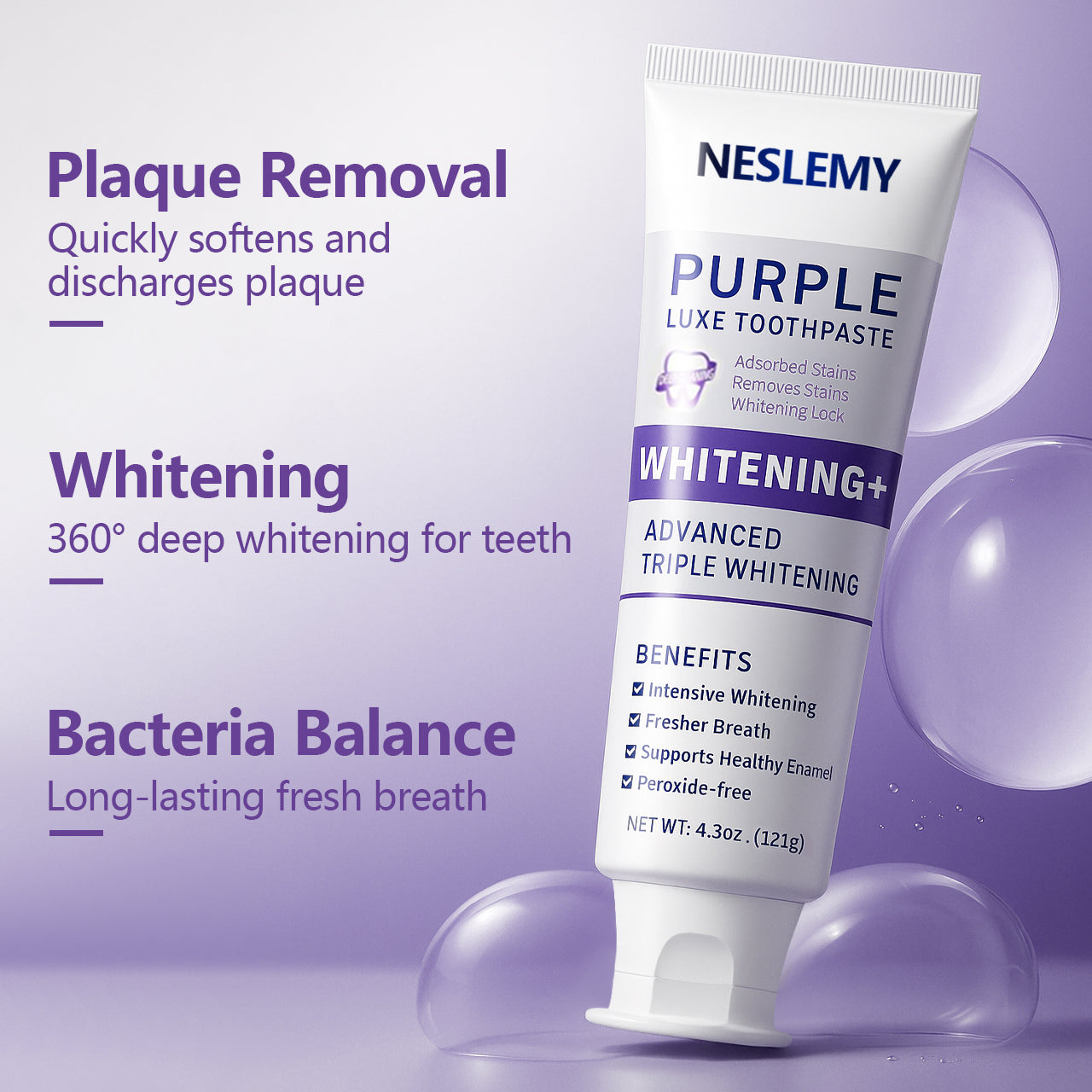 NESLEMY™ Purple Teeth Whitening Toothpaste