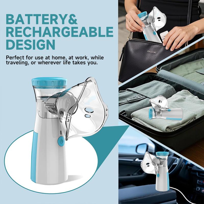 🌈Handheld Mesh Nebulizer: Portable, for All Ages, with Accessories – Mum Gift