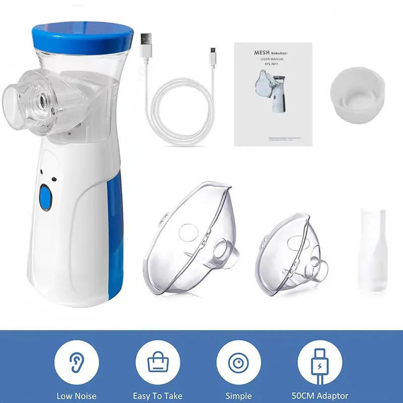 🌈Handheld Mesh Nebulizer: Portable, for All Ages, with Accessories – Mum Gift