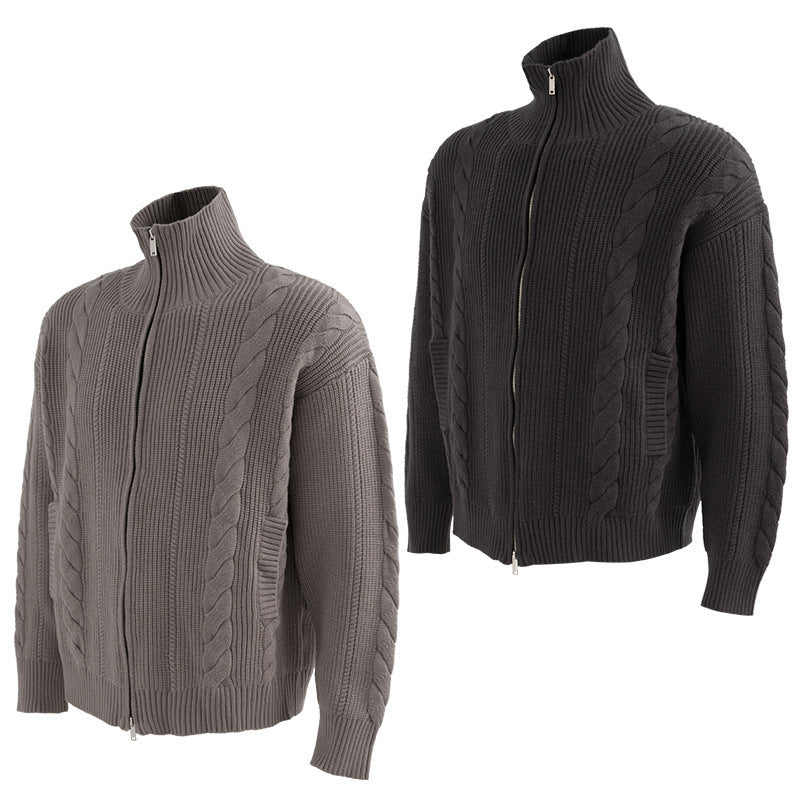 Cardigan sweater jacket base coat